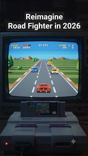 Road Fighter (1984) | Classic Arcade Racing Game | Retro Gaming Nostalgia 🎮 #shorts #retrogaming