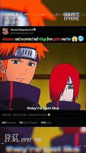 shikamaru and ino protect leaf village from yahiko reaction #kushina #minato #boruto #hinata #naruto