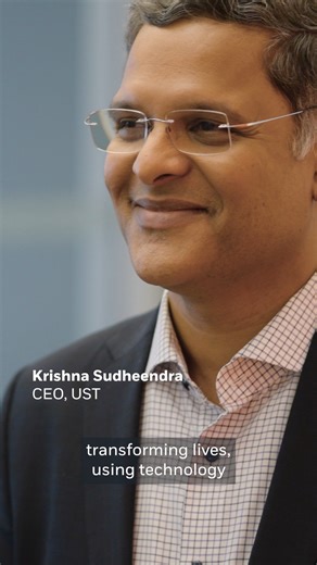 UST on Instagram: "Meet Krishna Sudheendra, our CEO. He explains how UST’s decade-long AI evolution is just the latest in a series of moves, from the arrival of the internet to the present day, to successfully reimagine businesses and transform lives with technology. 🔗 Link in our bio. #AI #Transformation #BoundlessImpact #UST"