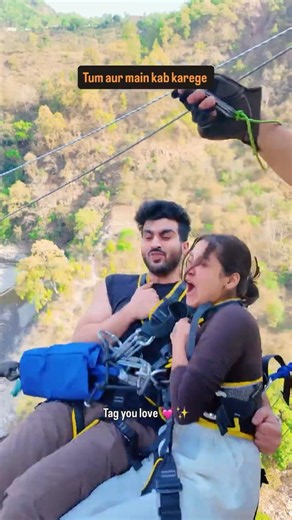 Couple Jump Rafting Ganga Adventure 💫#shortsfeed #travel #explore #reels #new #adventure #viralvideo