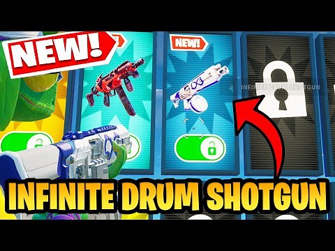 How To get NEW Infinite Drum Shotgun in 1vs1 with every gun Fortnite