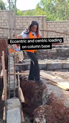 Centric loading: Load passes through the center of the column base, causing uniform pressure and mainly compression. Eccentric loading: Load acts away from the center, causing uneven pressure and bending in the column base. #concretework #StructuralEngineering #creatorsearchinsights #houseplan