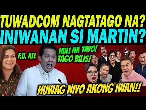 KAKAPASOK LANG! HINDI KAYA SI VP SARA ! TUWADCON INIWANAN NA SI MARTIN ROMUALDAZ
