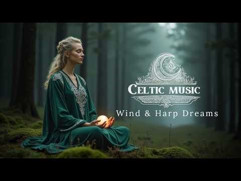 Night Relaxing Celtic Music for Sleep with Rain and Thunder Sounds and Female Vocals