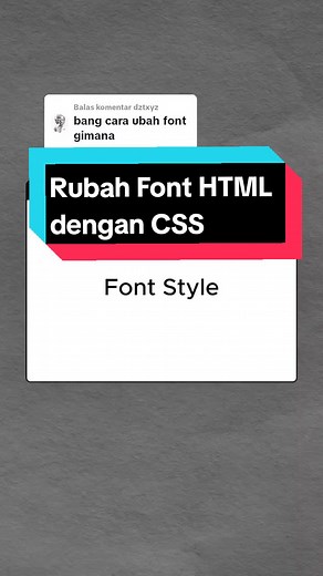 Tutorial Mengubah Font HTML dengan CSS