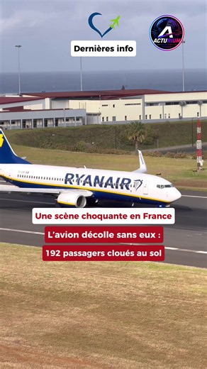 Un incident inédit a semé la confusion à l’aéroport lorsqu’un avion a décollé sans une partie de ses passagers. Au total, 192 voyageurs sont restés bloqués au sol après un important dysfonctionnement dans la gestion de l’embarquement. Les autorités et la compagnie aérienne ont ouvert une enquête afin de comprendre comment une telle situation a pu se produire et de déterminer les responsabilités. ✈️🚨 #actualite #avion #drame #aeroport #info