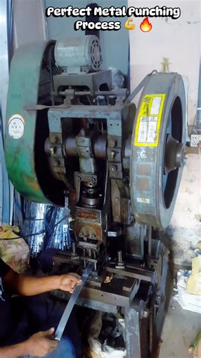 Amazing Metal Punching Process 🔩 | Power Press Machine Skill #Shorts