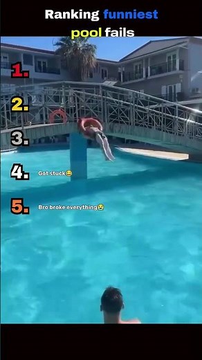 Top 5 Funniest Pool Fails 😂 #shorts