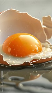 Egg and shell cracked 3D graphics, CG, illustrations, objects, backgrounds