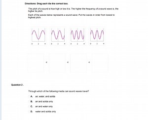 Directions: Drag each tile the correct box.The pitch of a soun... | Filo