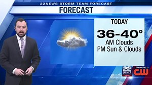 Clouds will overall win out for the afternoon, but some breaks of sun are possible. High temperatures will be in the upper 30s to near 40 degrees. | WWLP-22News Storm Team