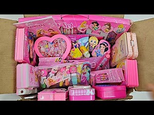 Unboxing Princess Stationery Collection - Princess Pencil Box, School Supplies Stationery, Eraser