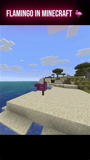 Tutorial Flamingo in Minecraft 🦩 #minecraft #gamingshorts #gaming #minecraftbuilding #shorts