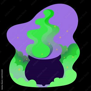 transparent mov video halloween theme, witch potion, horror theme, stock video image for asset