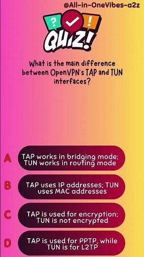 What is the main difference between OpenVPN's TAP and TUN interfaces?