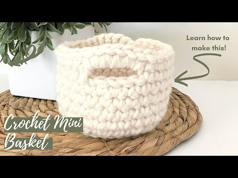 Crochet Mini Basket tutorial | EASY CROCHET