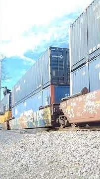 CSXT 427 YN2 Livery Loco + knocking signal down #train #heritageunit #heritage #railroad