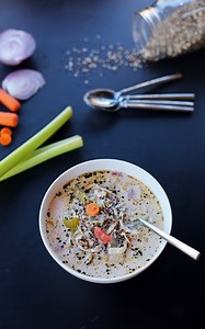 Creamy Quinoa and Chicken Vegetable Soup