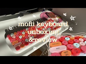 Mofii Pink Candy Keyboard Unboxing Review |WFH desk setup wireless Typewriter Recommendation