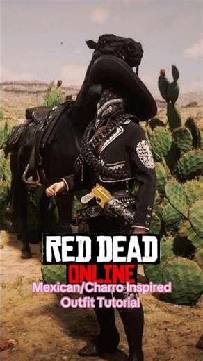 Red Dead Online Mexican/Charro Outfit Tutorial🖤 #reddeadonline #reddeadredemption #rdr2