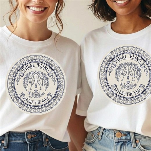 Final Fling Before the Ring Tee | Navy Blue Wreath Bachelorette Hoodie | Champagne Bride Pullover | Elegant Last Fling Gift Cozy Unisex - Etsy