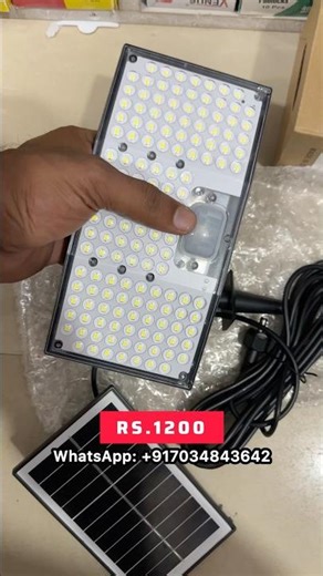 Solar Led Light separate solar panel Order WhatsApp for free delivery all over India #solarlight