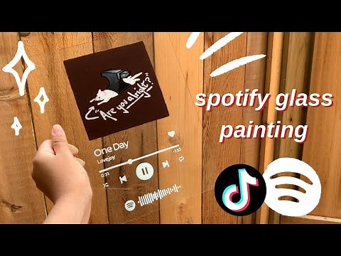 SPOTIFY GLASS ART PAINTING TUTORIAL~ simple diy, no cricut, step by step how-to