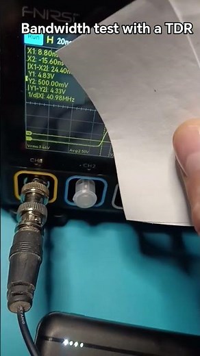 Bandwidth test with a TDR circuit to Fnirsi 2D15P