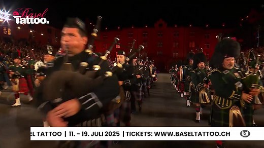 Vom 11. bis 19. Juli 2025 vereinen wir die internationale Musik- und Showszene im Hof der Kaserne Basel. | Basel Tattoo