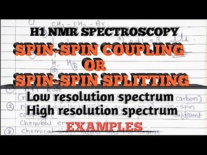 Spin-Spin Coupling /Spin-Spin Splitting -H1 NMR SPECTROSCOPY(NMR spectroscopy)Msc,Bsc,Set,Net