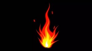 Cartoon Fire Flame Animation On Black Stock Footage Video (100% Royalty-free) 3742221411 | Shutterstock