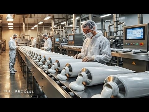 Full Process :Inside a Modern Toothpaste Factory Step by Step