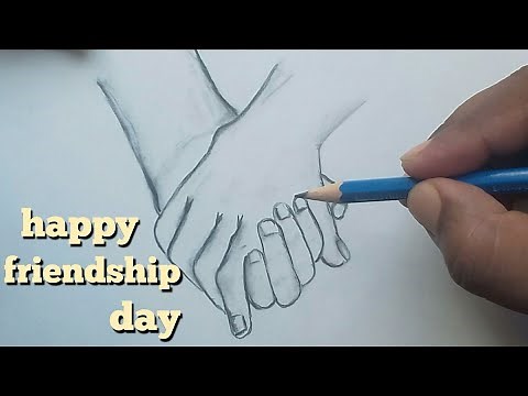 How to draw friendship day drawing / step by step / easy for beginners