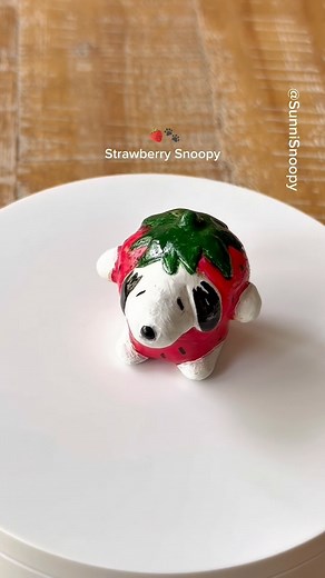I made a strawberry snoopy. I need to coat resin but couldn’t wait to post this cuz it’s so adorable 🥰 Air dry clay and acrylic paint, gesso, resin and lots of time needed. #snoopy #スヌーピー #esnupi #clay #clayart #airdryclaycreation #strawberry #woodstock #peanuts #comics #スヌーピー好き #snoopyandwoodstock #snoopycollection #snoopyhunting #peanutsgang #스누피 #스누피덕후 #charliebrown #thepeanuts #claysnoopy #snoopymania | Sunni Snoopy