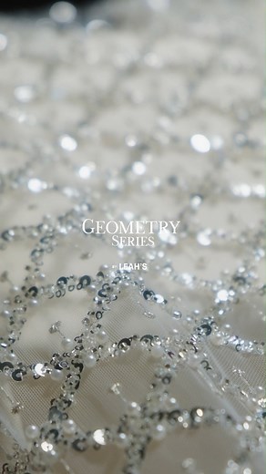 "Our Geometry Series lace brings structure to sparkle — featuring all-over beaded details and bold, modern patterns for a striking, couture-ready finish. #BeadedLace #GeometricPattern #LuxuryTextiles #StatementFabric #LaceDesign #ModernBridal #CoutureDetails | Leah's Fabric