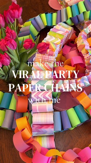 DIY Viral Wide Paper Chains for a Baby's First Birthday