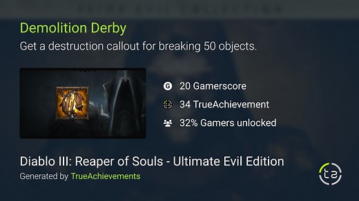 Demolition Derby achievement in Diablo III: Reaper of Souls - Ultimate Evil Edition