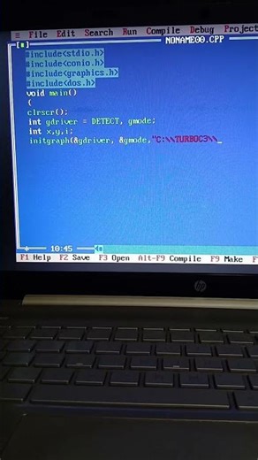 Wait for end ........ 🌈Circle type Ranbow🌈🌈 in c programming language Turbo c++....