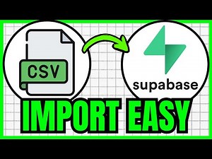 How To IMPORT CSV To Supabase (QUICK & EASY) 2026