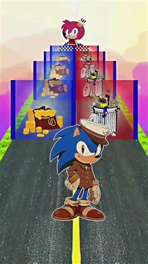 Sonic vs. Amy: The Ultimate Treasure Race! 🏎️💎 #AmyRose #SonicTheHedgehog