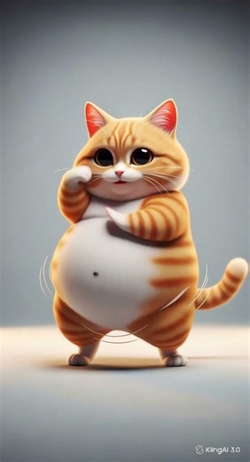 Chubby Cat's Dancing Skills🥰🐱
