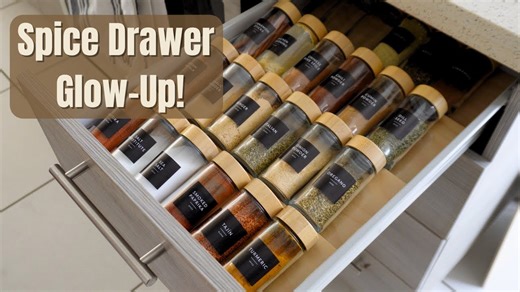 DIY spice drawer organizer you can build in one day