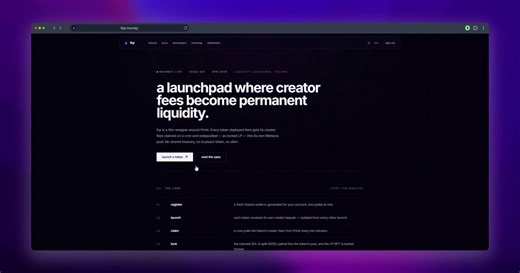 demo: how to launch a token on liqr.small note printr's api is throwing an error on the link it sends back right now, so the UI looks like it failed. it didn't. the token is live on-chain, you can see it confirmed in the video.from that moment on, every creator fee the token earns gets claimed every 10 minutes, paired with SOL, and locked as permanent LP in its own meteora pool.