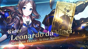 5.4K views · 186 reactions | The Spiritron Dress "Active Sailor" Wardrobe Key Acquisition Quest for ★5 (SSR) Leonardo da Vinci (Rider) has been added to "Dress Making" in the Da Vinci Workshop! Unlock the Spiritron Dress Wardrobe Key Acquisition Quest for five Rare Prisms. More Info ➡️ https://fate-go.us/news/?category=NEWS&article=%2Fiframe%2F2024%2F1117_main_quest_clear_cp_pu%2F #FateGOUSA | Fate/Grand Order USA | Facebook