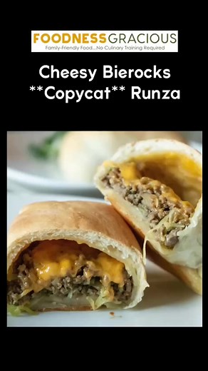 Love the iconic Runza sandwich? My kids do too! But guess what? This copycat recipe is even better than the real deal according to them! It's called a "bierock" and it's a mouthwatering combo of cheese, seasoned ground beef, and cabbage, all perfectly blended together with a delicious breading. Why You'll Love This: They stay fresh in your fridge for up to 5 days. And if you have leftovers, simply freeze them in a gallon ziplock baggie! The best part? Reheating is a breeze. Just pop one in the m