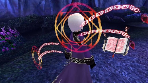 New Costume Night Grimoire is here! Introducing the graphics equipped by male characters! - Avatar - - Strange Night Mage Garb - Strange Mage's Chains - R Red Trick Word Check it out in the Item shop! #irunaonline | Alice in Iruna Team