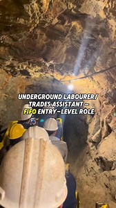 Underground labourer life – hauling, scaling, and keeping the site moving. FIFO style: work hard, fly out, repeat.💪🔥 ✅ Entry-Level Gateway. It’s often the starting point to get into underground mining without heavy experience. #australia #fifo #fifolife #mine #mining #mininglife #labor #laborer #bluecollar | Fifo Hire