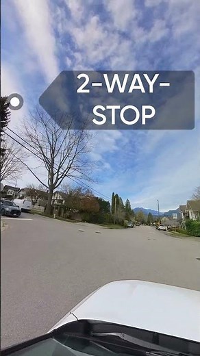 2-way-stop sign & stop sign intersection examples, BC Canada #drivingtutorial #driving #canada