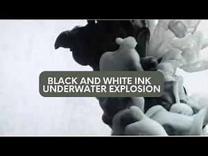 Black and White Ink Underwater Explosion| Abstract ink in Water Background Colour Ink in Slow Motion