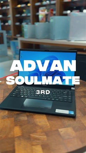 Laptop simpel tapi siap dipakai! 💻🔥 Soulmate 3rd 14” – Black Intel N4020, RAM 8GB, SSD 128GB, sudah Windows 11 ✔️ Cocok buat sekolah, kerja ringan, nonton, dan tugas harian. Ringan, praktis, dan pastinya ramah di kantong! ✨ #Soulmate3rd#LaptopPelajar #LaptopHarian#LaptopMurah#MatrixComputer